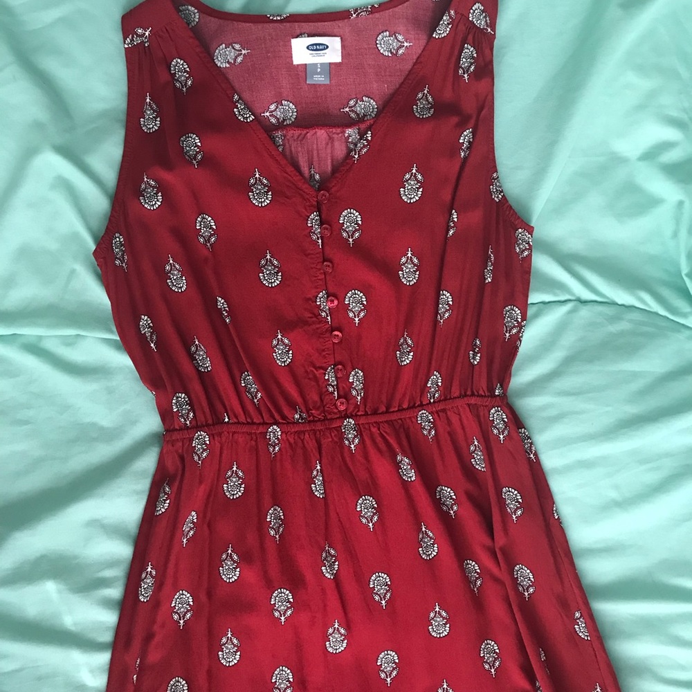Old navy red maxi dress